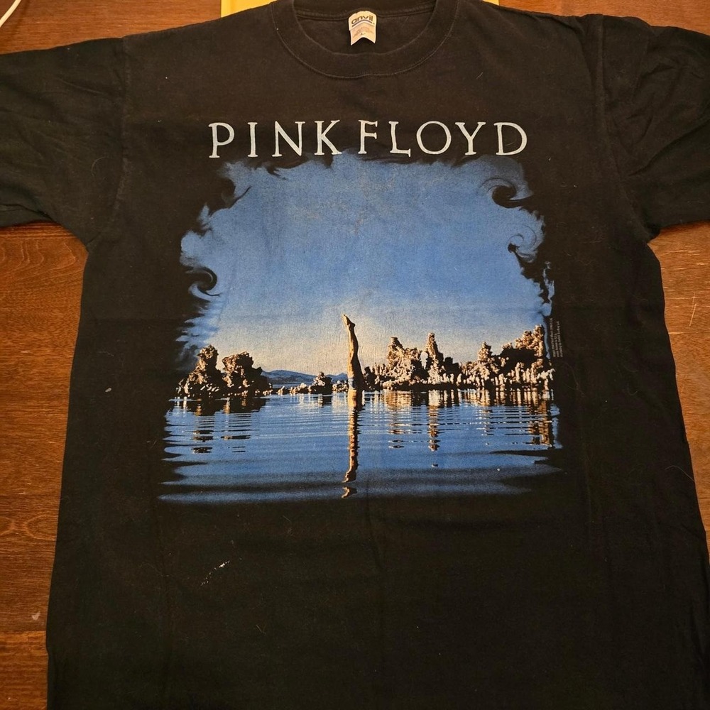 Vintage 90s Pink Floyd Wish You Were Here Diver Graphic T-Shirt Anvil Tag Size L